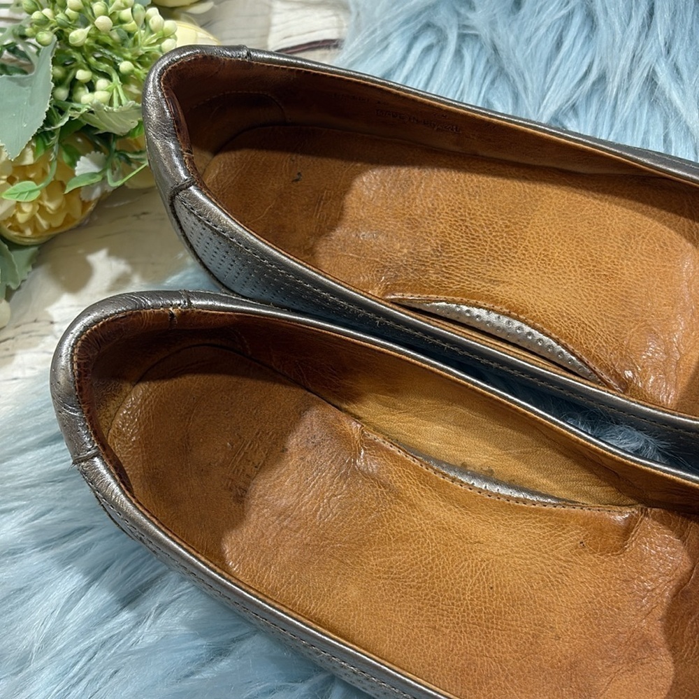 Peter Millar Metallic Tassel Leather Car Slip On Loafers - Picture 4 of 11